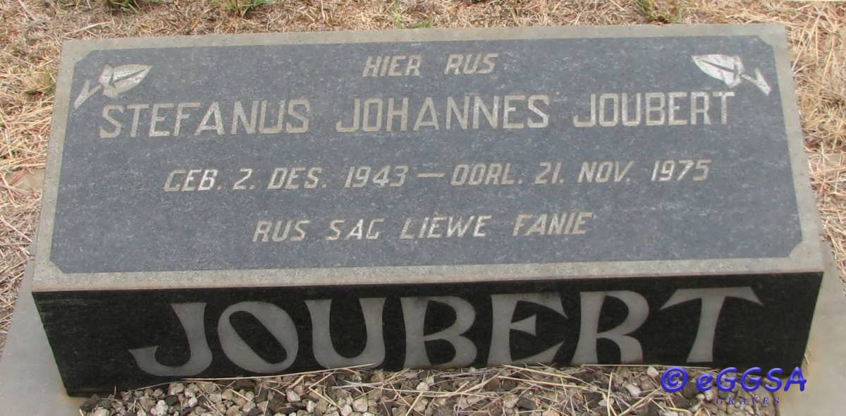 JOUBERT Stefanus Johannes 1943-1975