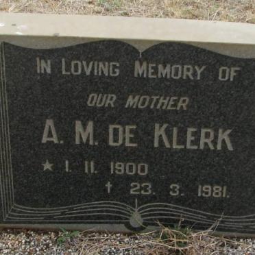 KLERK A.M., de 1900-1981