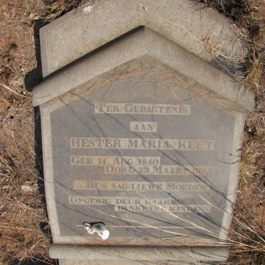 KEET Hester Maria 1840-1929