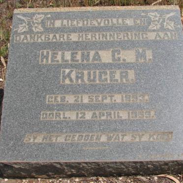 KRUGER Helena C.M. 1893-1959