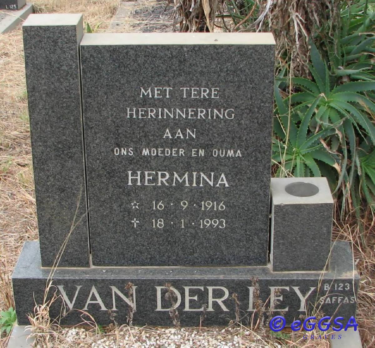 LEY Hermina, van der 1916-1993