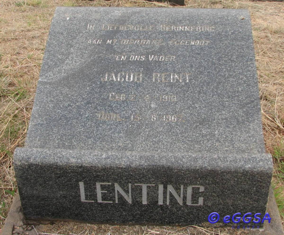 LENTING Jacob Reint 1910-1967