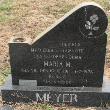 MEYER Maria M. nee VILJOEN 1911-1976