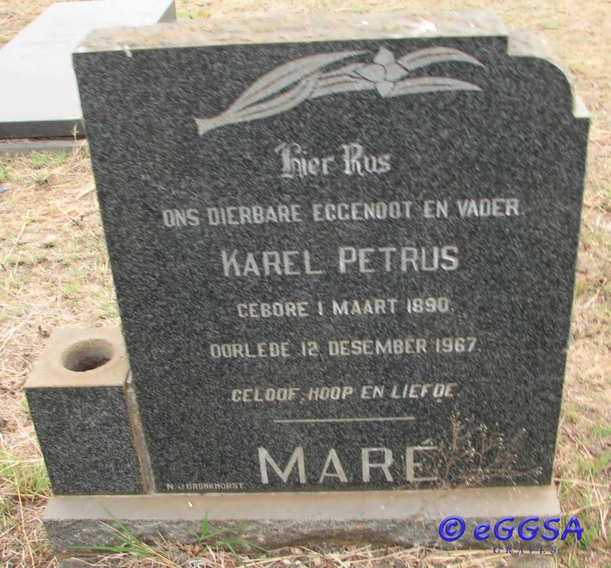 MARE Karel Petrus 1890-1967