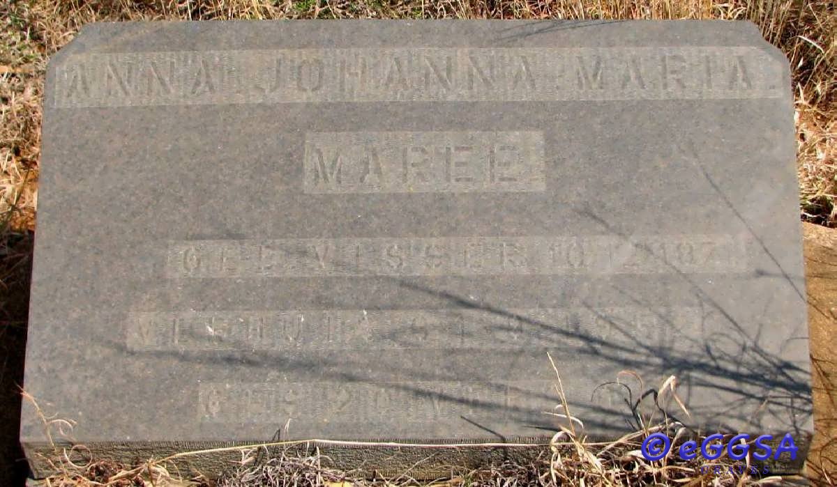 MAREE Anna Johanna Maria 1871-1952