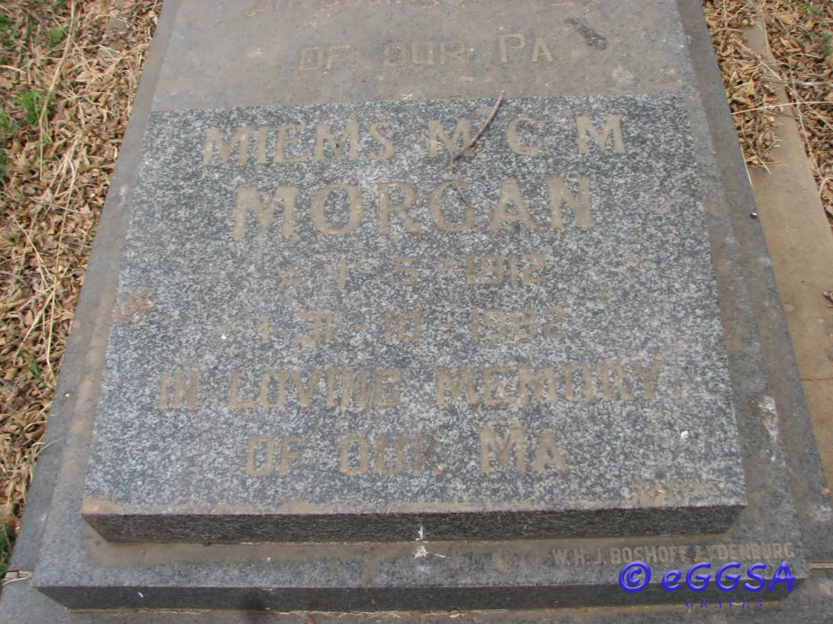 MORGAN M.C.M.1912-1982