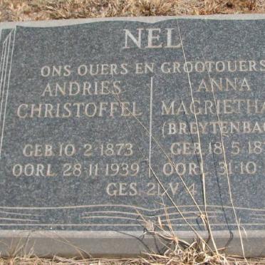 NEL Andries Christoffel 1873-1939 &amp; Anna Magrietha BREYTENBACH 1875-1919