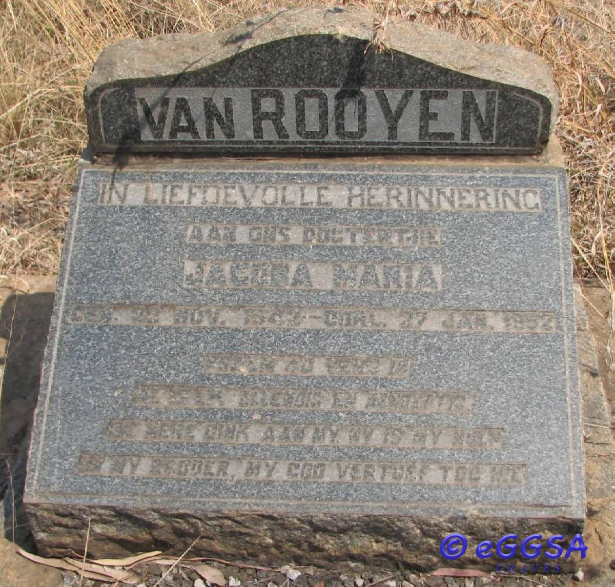 ROOYEN Jacoba Maria, van 1942-1952