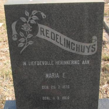 REDELINGHUYS Maria E. 1870-1950