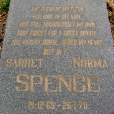 SPENCE Saret Norma 1969-1970