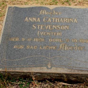STEVENSON Anna Catharina nee VENTER 1891-1964