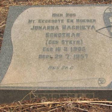 SCHOEMAN Johanna Magdalena nee STEYN 18??-1957