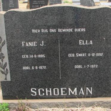 SCHOEMAN Fanie J. 1885-1972 &amp; Ella SWART 1892-1972