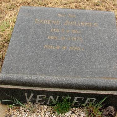 VENTER Barend Johannes 1904-1973