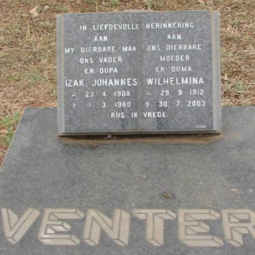 VENTER Izak Johannes 1908-1980 &amp; Wilhelmina 1912-2003