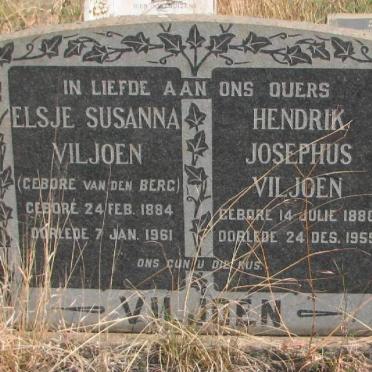 VILJOEN Hendrik Josephus 1880-1959 &amp; Elsje Susanna VAN DEN BERG 1884-1961