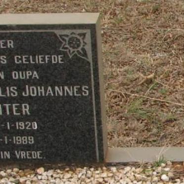 VENTER Roedolf Cornelis Johannes 1928-1989 &amp; Isabella Petronella 1926-1981