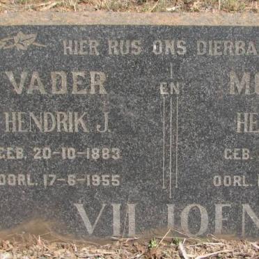 VILJOEN Hendrik J. 1883-1955 &amp; Helena J. 1887-1976
