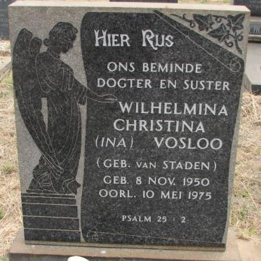 VOSLOO Wilhelmina Christina nee VAN STADEN 1950-1975