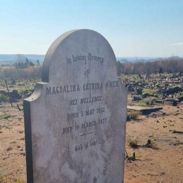 O'NEIL Magdalina Catrina nee WELLEMSE 1832-1877