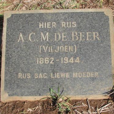 BEER A.C.M., de nee VILJOEN 1862-1944