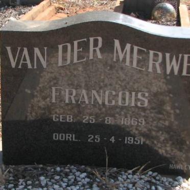 MERWE Francois, van der 1869-1951