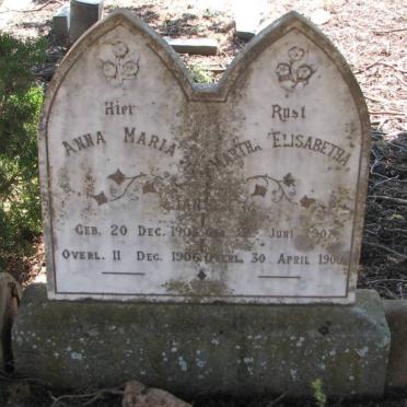 JANSEN Anna Maria 1903-1906 :: JANSEN Martha Elizabeth 1907-1909