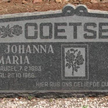 COETSER Philippus Jeremias 1875-1942 &amp; Anna Johanna Maria KRUGER 1883-1966