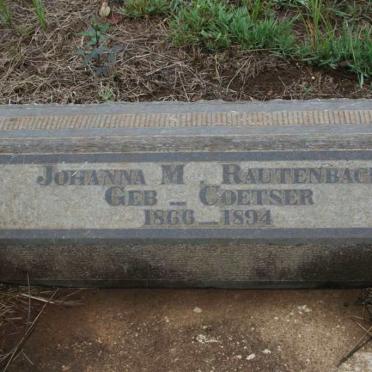 RAUTENBACH Johanna M. nee COETSER 1866-1894