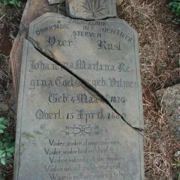 COETSER Johanna Martina Regina nee VILJOEN 1826-1880