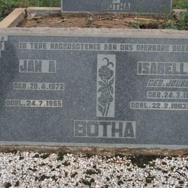 BOTHA Jan A. 1872-1966 &amp; Isabella J. JOUBERT 1876-1963