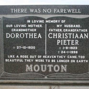 MOUTON Christiaan Pieter 1923-1996 &amp; Dorothea 1920-