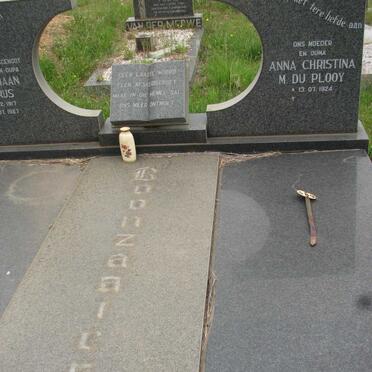 BOONZAAIER Christiaan Petrus 1917-1987 &amp; Anna Christina M. nee DU PLOOY 1924-