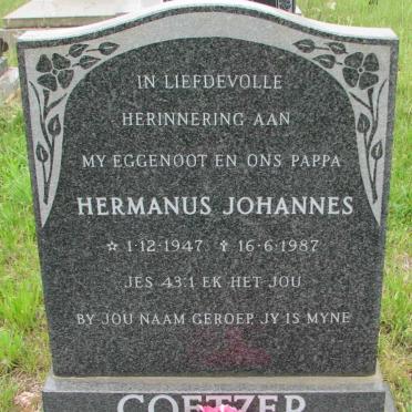 COETZER Hermanus Johannes 1947-1987