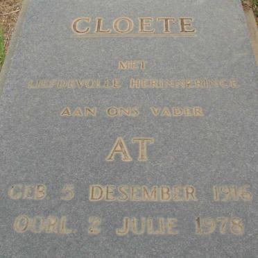 CLOETE At 1916-1978