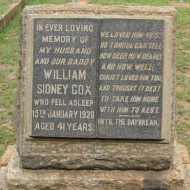 COX William Sidney -1920