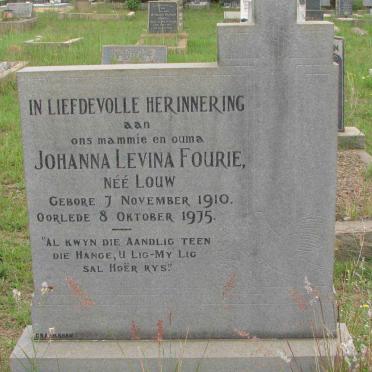 FOURIE Johanna Levina nee LOUW 1910-1975