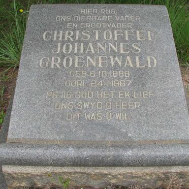 GROENEWALD Christoffel Johannes 1888-1967