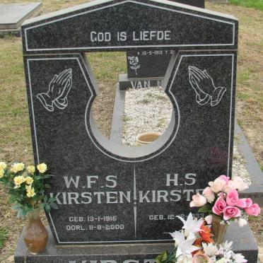 KIRSTEN W.F.S. 1915-2000 &amp; H.S. 1933-