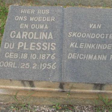PLESSIS Carolina, du 1876-1956 