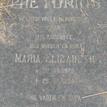 PRETORIUS Dawie Andries &amp; Maria Elizabeth 1920-1994