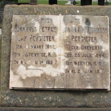 POTGIETER Johannes Petrus Izak 1842-1933 &amp; Johanna Elizabeth DREYER 1844-1942 