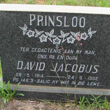 PRINSLOO David Jacobus 1914-1982
