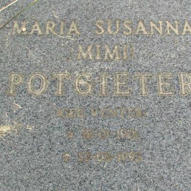 POTGIETER Maria Susanna 1901-1993