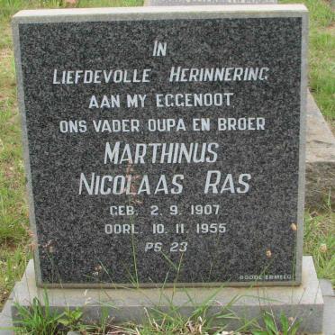 RAS Marthinus Nicolaas 1907-1955