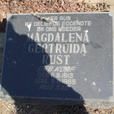 RUST Magdalena Gertruida nee KORF 1913-1965