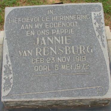RENSBURG Jannie, van 1919-1972
