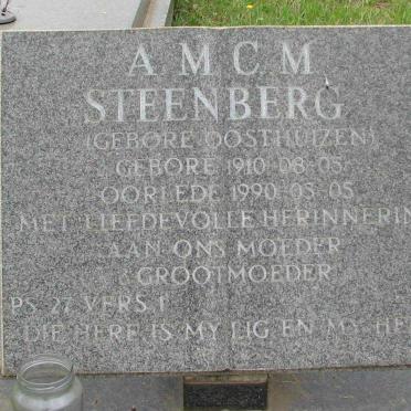 STEENBERG A.M.C.M. nee OOSTHUIZEN 1910-1990
