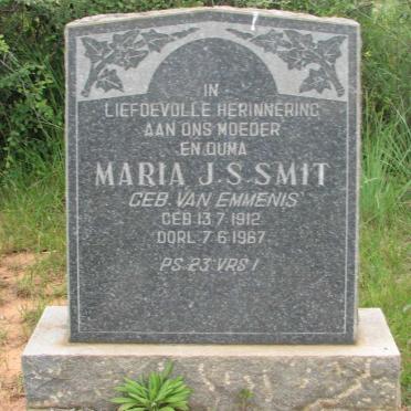SMIT Maria J.S. nee VAN EMMENIS 1912-1967