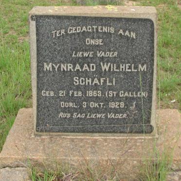 SCHÄFLI Mynraad Wilhelm 1863-1929